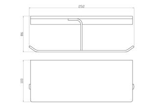 Двойной держатель для туалетной бумаги с полкой Wonzon & Woghand Eclipse WW-9156-BL чёрный