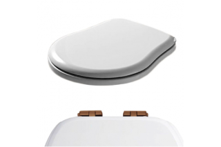 KERASAN Retro Сиденье для унитаза, цвет белый/бронза (микролифт)
