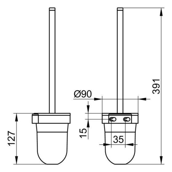 Ершик для унитаза Keuco City.2 02764010100 хром