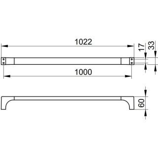 Держатель для полотенца Keuco Edition 11 11101131000 хром черный шлифованный