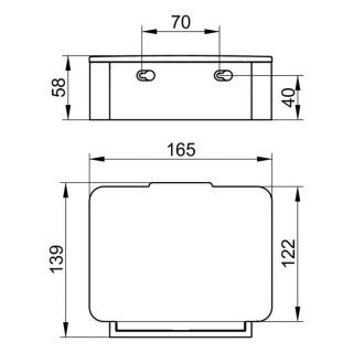 Контейнер для влажных салфеток Keuco Plan 14967070001 из нержавеющей стали