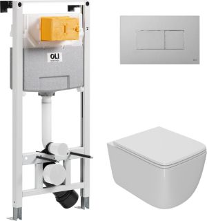 Комплект унитаза с инсталляцией Point Меркурий 879235pKA02+PN41831GM с сиденьем Микролифт