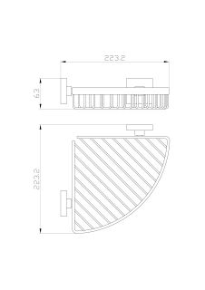 Полка для ванной Wonzon & Woghand Polo WW-8944-DG тёмное золото