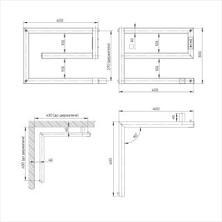 Полотенцесушитель электрический Indigo Korfu DGK30-40-40BRRt угловой 30x40 см чёрный муар