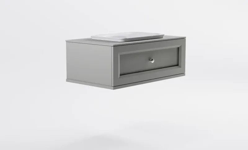 Тумба с раковиной Astra-Form Классик 4631177715563 90 см серый матовый