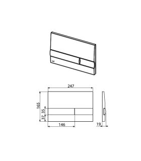 Кнопка смыва AlcaPlast для инсталляции хром матовый M1722