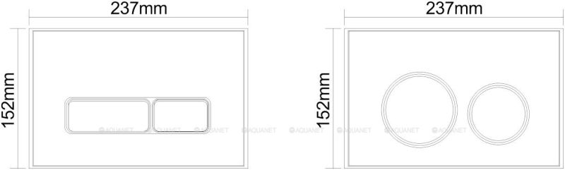 Клавиша смыва Aquanet AQ-PRO-01CR 346763 хром