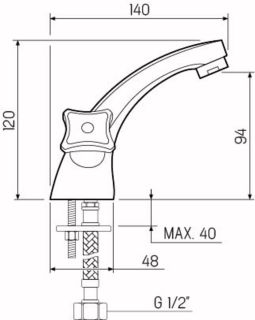 Смеситель для раковины РМС SL117-161 хром