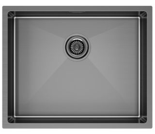 Мойка кухонная Paulmark Next PM215444-GM воронёная сталь