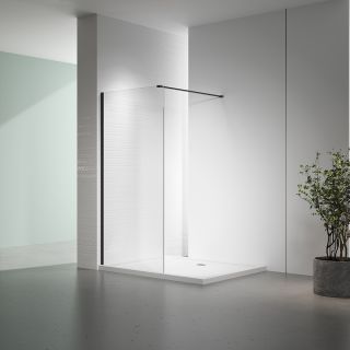 Душевая перегородка Veconi Korato KR-72B, 1200x2000, черный, стекло прозрачное