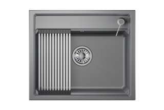 Мойка кухонная Granula Kitchen Space 6003, АЛЮМИНИУМ