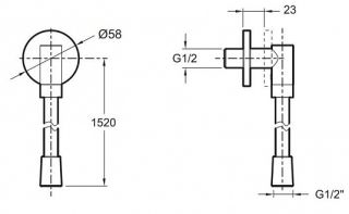 Подключение шланговое Jacob Delafon E10683-CP хром