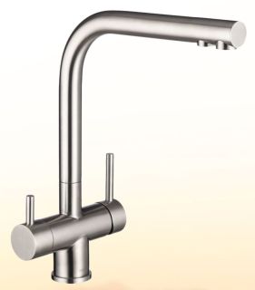 Смеситель для кухни Swedbe Selene Plus 8144 с каналом для подключения фильтра нержавеющая сталь