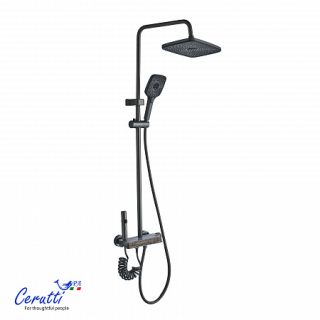Душевая стойка Ceruttispa LEANDRO графит
