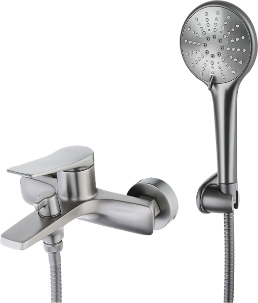 Смеситель для ванны с душем Lemark Bronx LM3714GM графит