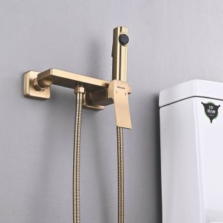 Гигиенический душ со смесителем Shevanik S6105G-1 золотой сатин