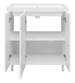 Напольная тумба под раковину Misty Лира 80см белый