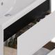 Тумба под раковину Lemark Combi LM03C100T-black 100 см белый глянец черный