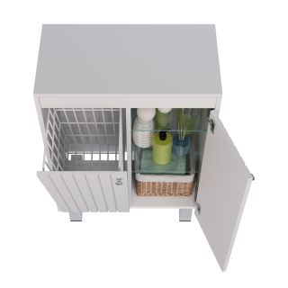 Шкаф Lemark ROMANCE LM07R35N-SH 60 см напольный Белый глянец