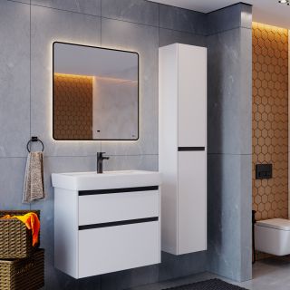 Зеркало Lemark Mioblack LM100ZM-black 100 см подвесное с подсветкой