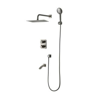 Душевой комплект Lemark Bronx LM3742GM с термостатом графит