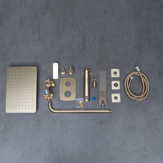 Душевой комплект Lemark Ursus LM7222BG брашированное золото