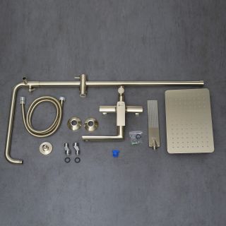 Душевая стойка Lemark Ursus LM7262BG брашированное золото