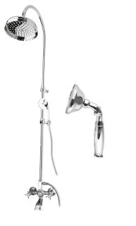 Душевая стойка Cezares со смесителем, с изливом, верхним и ручным душем LORD-CVD-01-M