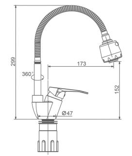 Смеситель для кухни Splenka S202.47.05 сатин