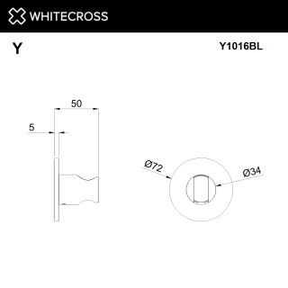 Держатель для душа WHITECROSS Y1016NIB брашированный никель