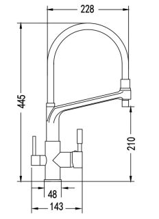Смеситель для кухни Rose R658 хром