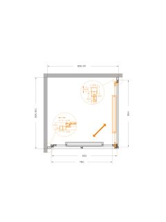 Душевой уголок CEZARES LUX-A-FS-1-90-C-BORO