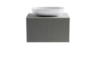 Тумба с раковиной Astra-Form М-40 4631177714764 80 см серый матовый