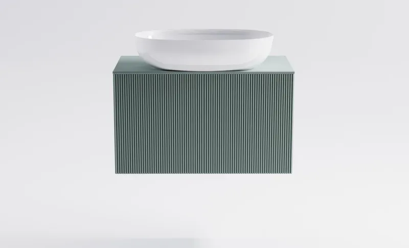 Тумба с раковиной Astra-Form М-40 Slim 4631177715969 80 см зелёный матовый