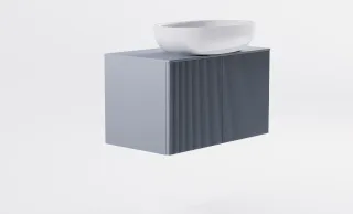 Тумба с раковиной Astra-Form М-40 Slim 4631177715976 80 см голубой матовый