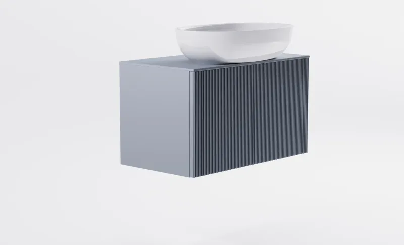 Тумба с раковиной Astra-Form М-40 Slim 4631177715976 80 см голубой матовый