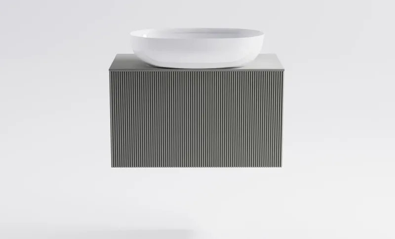 Тумба с раковиной Astra-Form М-40 Slim 4631177715983 80 см серый матовый