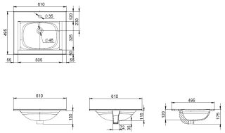 Раковина Am.Pm SPIRIT V2.0 M70AWCC0602WG 60 см