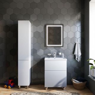 Зеркало Am.Pm Gem M91AMOX0651WG с LED-подсветкой по периметру 65 см