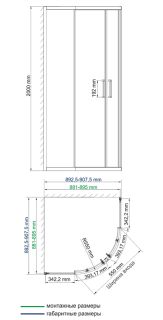 Душевой уголок Wasserkraft Main 41S01 90x90