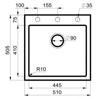 Мойка для кухни Milacio Murcia 51 Cuarzo MC.77022 белый