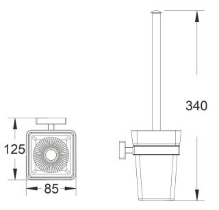 Ёршик для унитаза Shevanik SG5600C белый