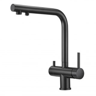 Смеситель для кухни Milacio Ultra MCU.559.TB под фильтр с краном для питьевой воды Total Black