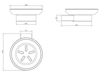 Мыльница Milacio Ultra MCU.962.SS нержавеющая сталь