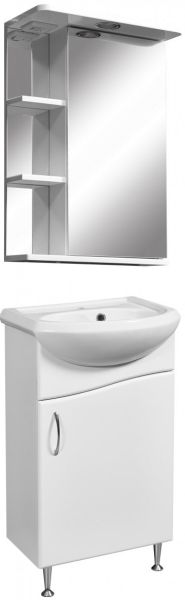 Зеркало-шкаф с подсветкой Stella Polar Нелея 45см правый белый SP-00000223