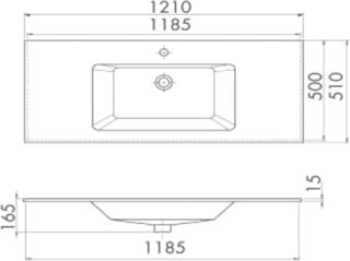 Мебельная раковина CeraStyle Ibiza 121