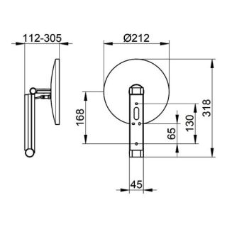 Косметическое зеркало Keuco iLook_move 17612079003 хром