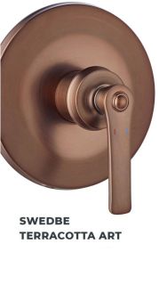 Встраиваемый смеситель Swedbe Terracotta Art 2522 с подключением на один выход бронза