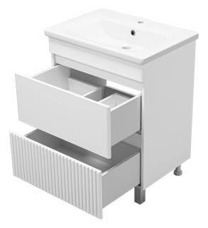 Напольная тумба под раковину Misty Мира 65см белый