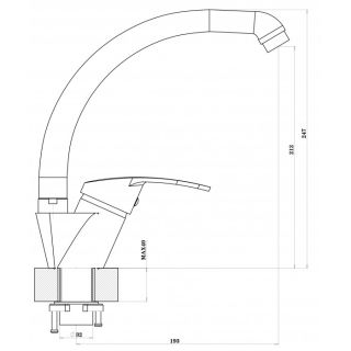 Смеситель для кухни Florentina Мира песочный